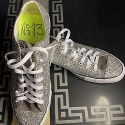 Converse  Gray Cover With Rhinestone Size 13