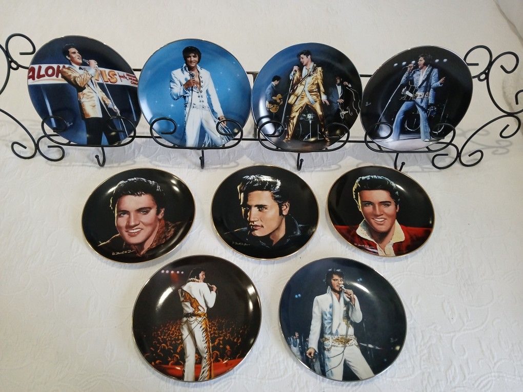 9 Elvis Presley Plates