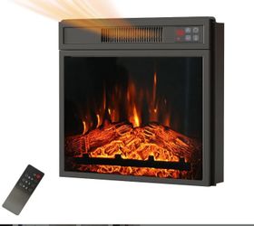18" Electric Fireplace Insert, Recessed Fireplace Heater