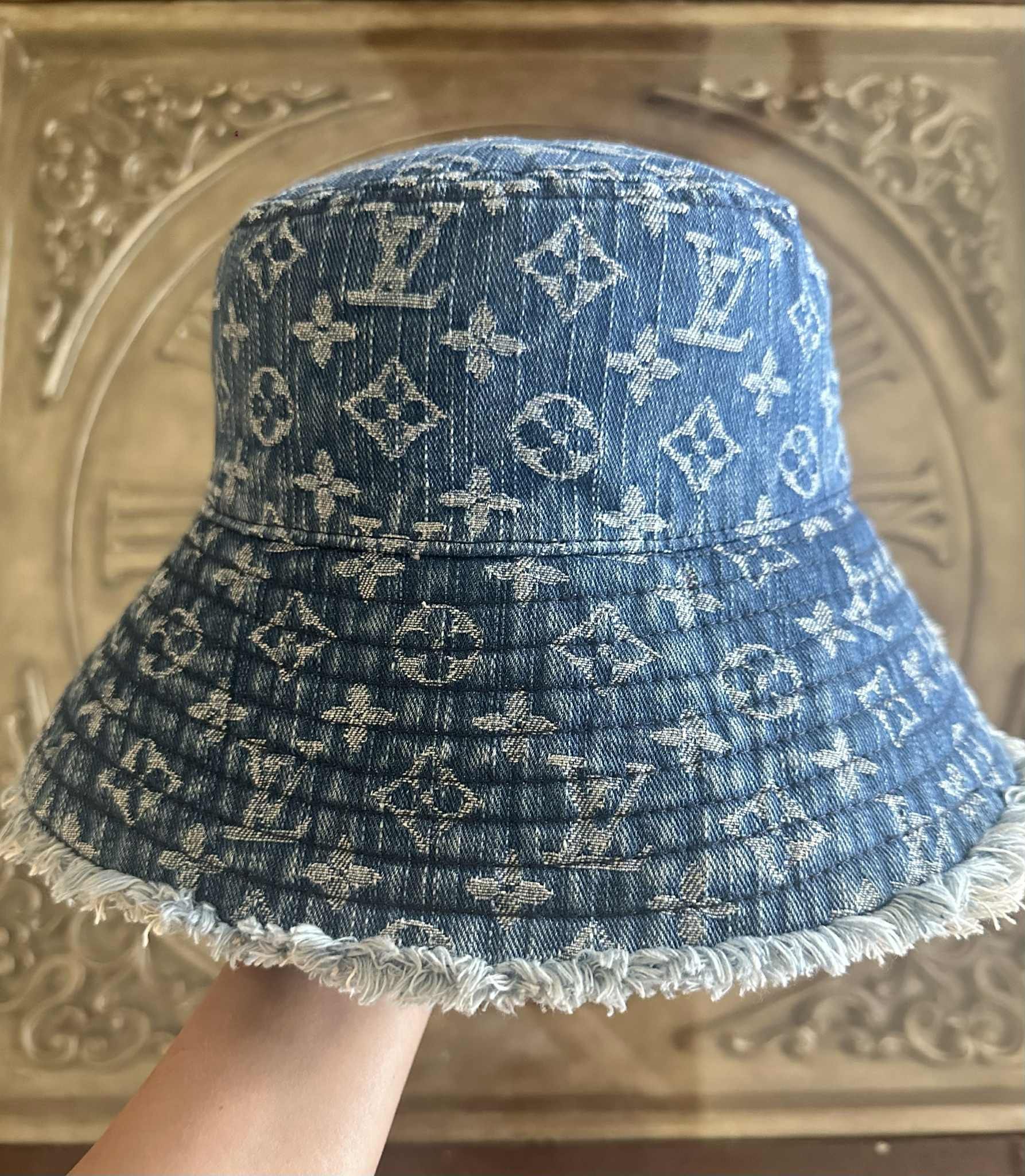 Louis Vuitton Monogram Denim Bucket Hat.