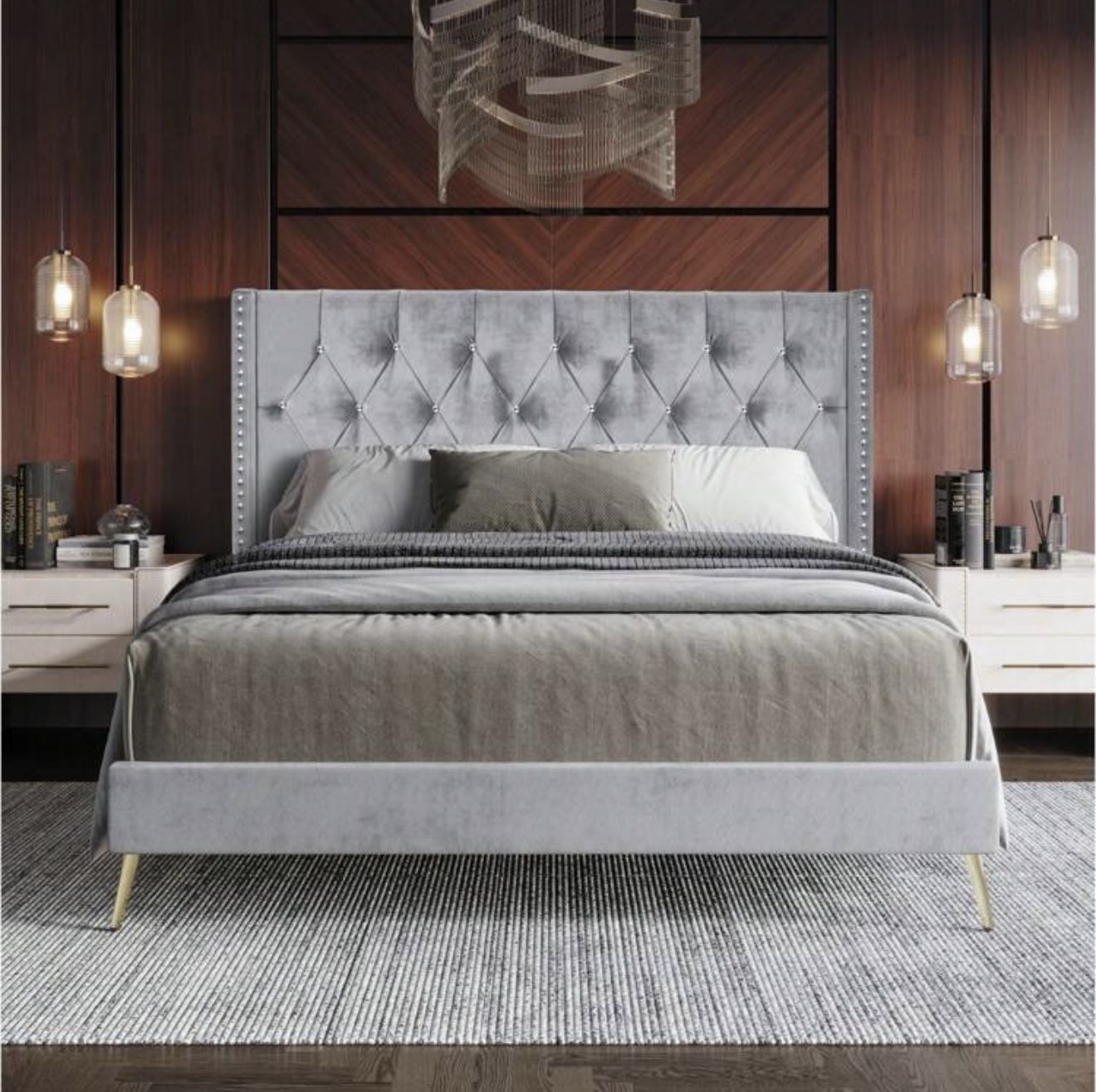 New Silver Grey / Twin Bed