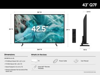 SAMSUNG QLED Q7F 43 inches BRAND NEW IN BOX NEVER OPENED