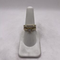 14kt Gold Duo Diamond Engagement Style Ring Set