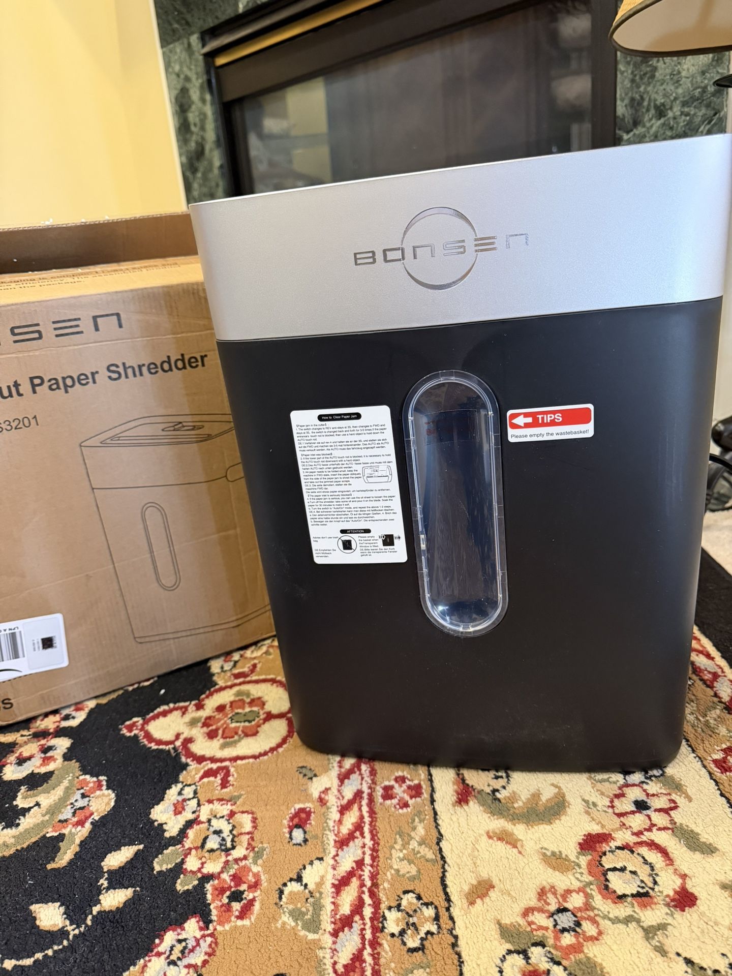 Bonsen Paper Shredder - New in Box