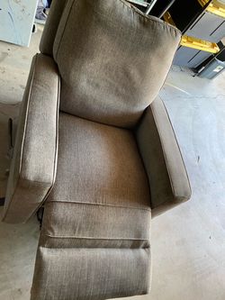 Grey Fabric Recliner Chair-Free