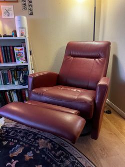 Leather recliner chair