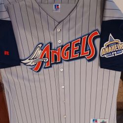 RARE Vintage Russell Anaheim Angels Diamond Collection Size 52 Baseball Jersey