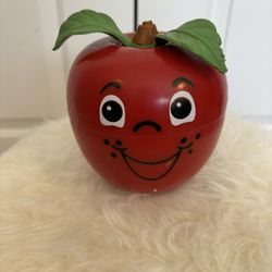 FISHER PRICE Happy Apple Roly-Poly 1972 Short Stem Vintage Toy