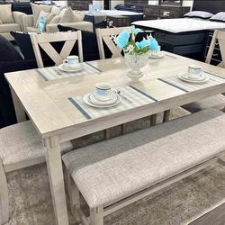 Brand New 6pc. Dining Table Set (36×60×30H)