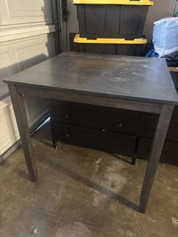 Grey Dining table (3 chairs With cushions)