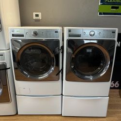 Electric Dryer And Washer Set 