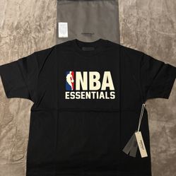 NEW NBA Fear of God Essentials Black T-Shirt (Size S, M) 100% Authentic ✅
