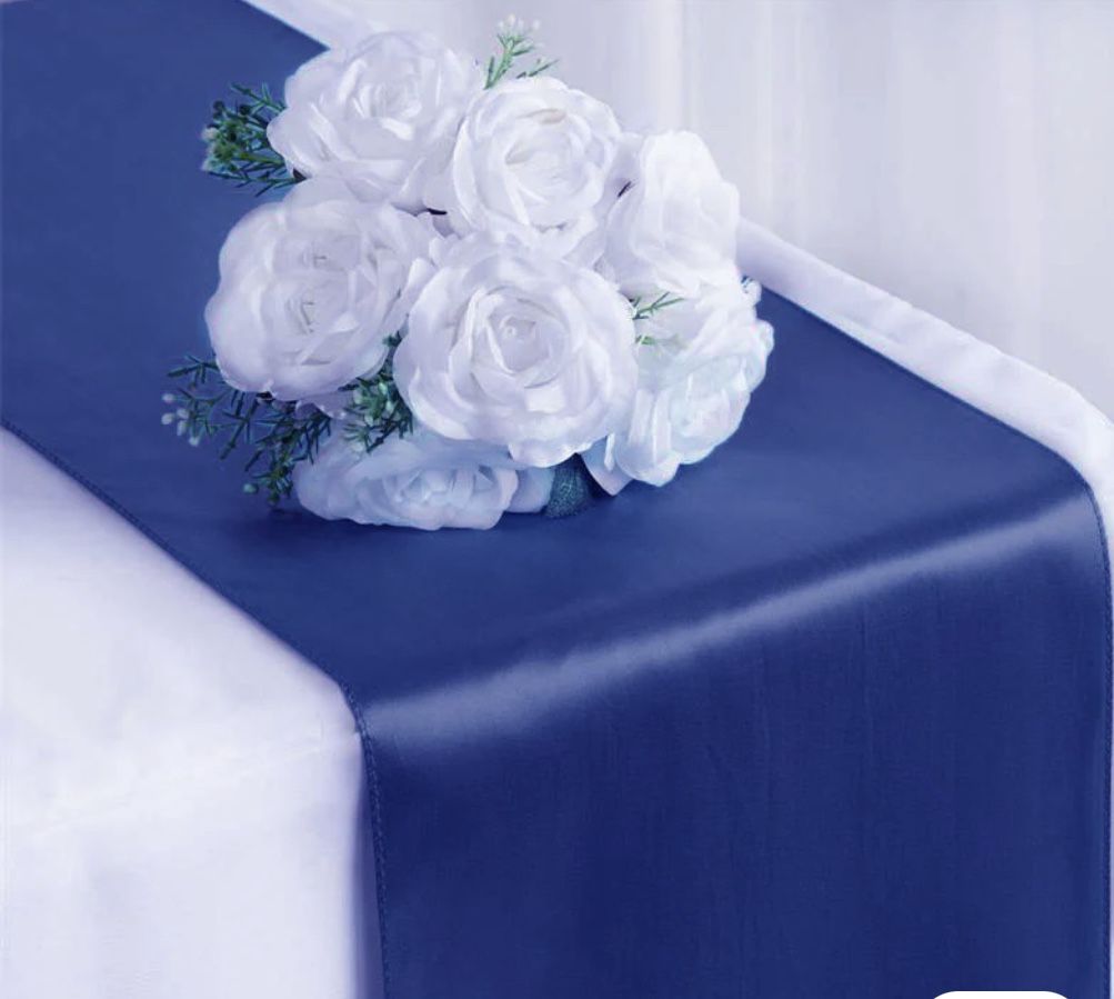 12”x108” Royal Blue Satin Table Runner