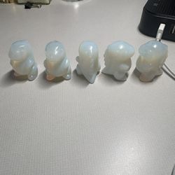 Opalite Dinosaur Carvings