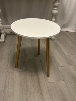 White and Gold Accent Table