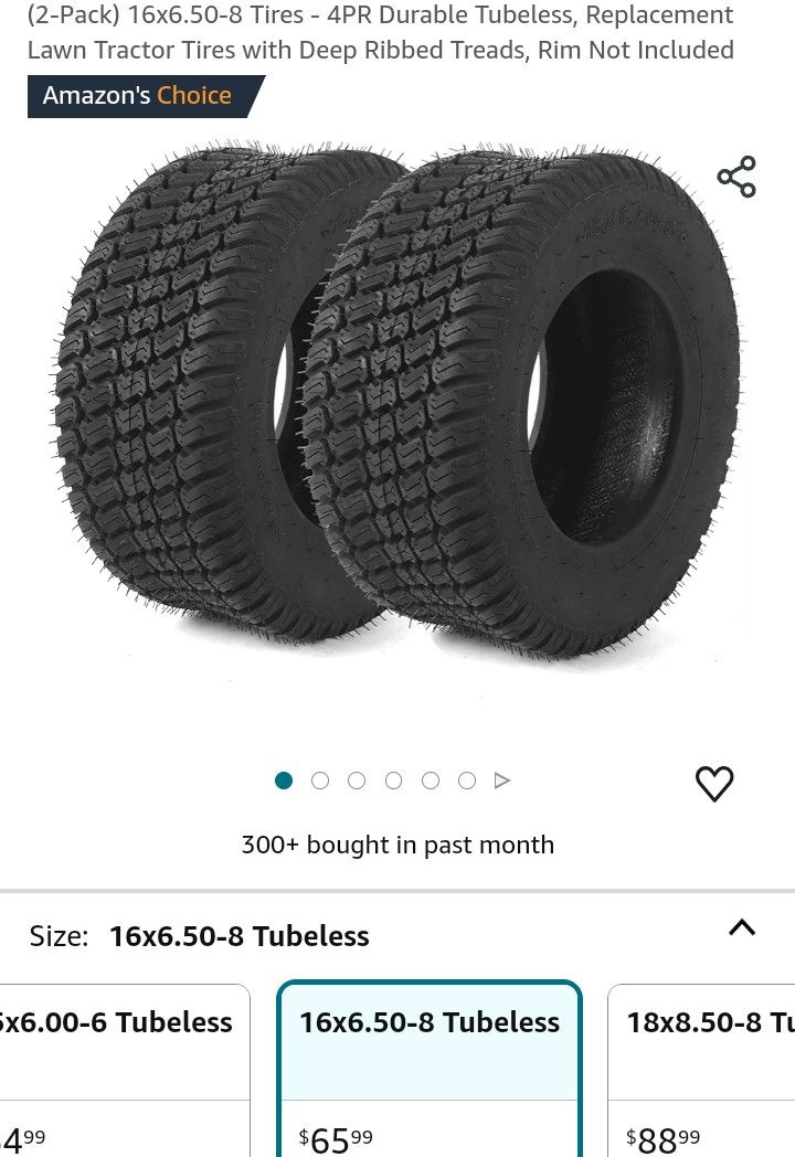 Million Parts 16 X 6.5 50 / 8 Tires