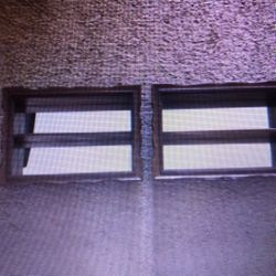 Two Antique Wood Mirrored Shadow Boxes