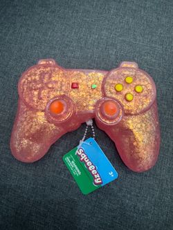 Squeeezy Pink Glitter Game Controller Squishy Toy