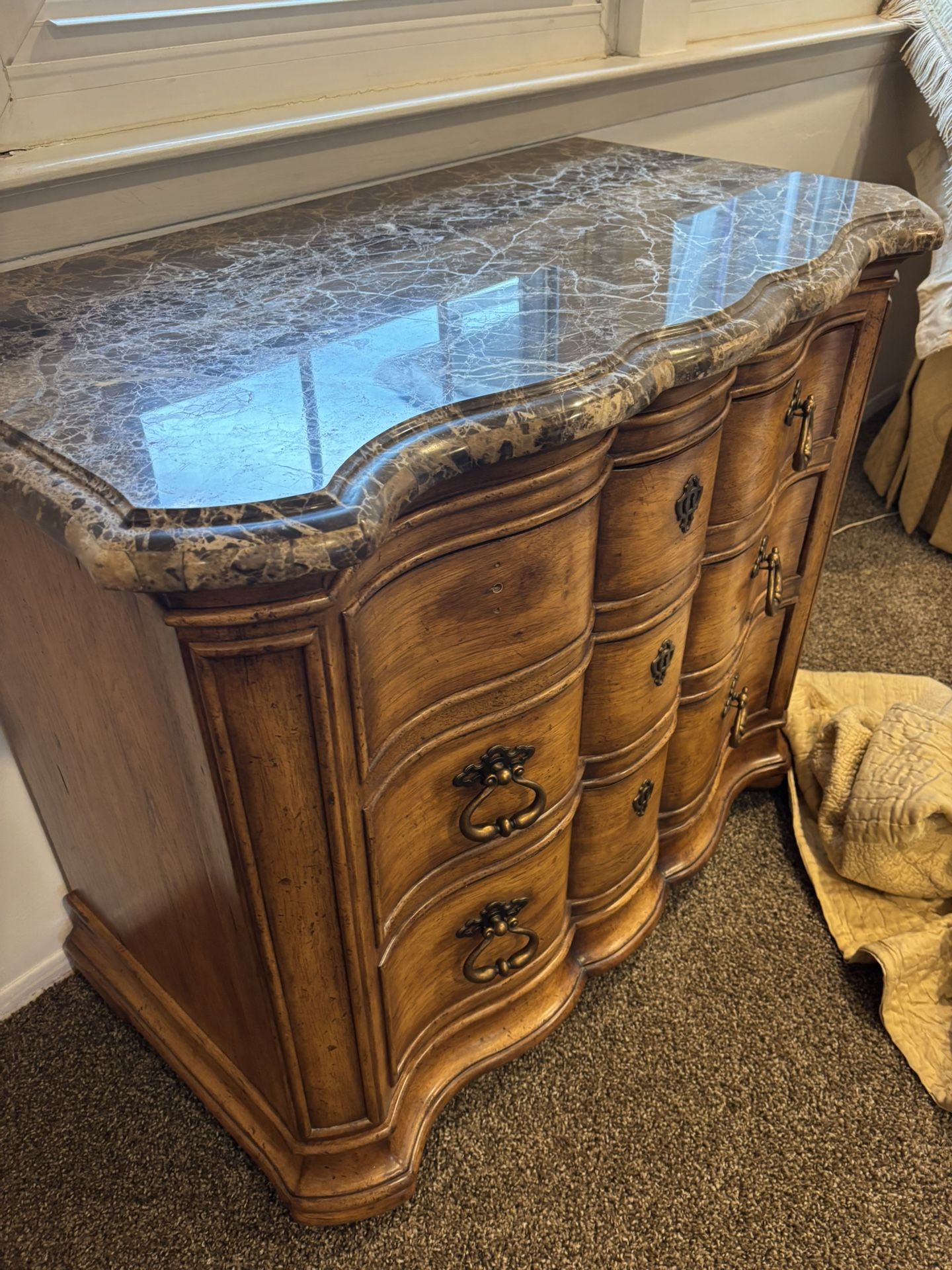 Thomasville 3 Drawer Dresser Marble Top Must Go Asap Moving !
