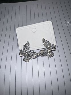 Diamond Butterfly Earrings 