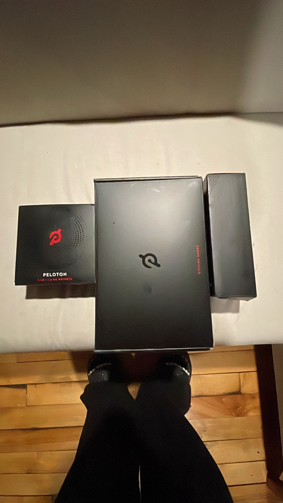 PELOTON BIKE ACCESSORIES (SHOES, SPORT BOTTLE, WEIGHTS)