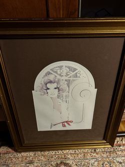 Vintage 1976 William Tara Lithograph Woman w/Red Belt Signed