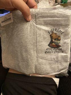 Supreme Alpha Pocket Tee Grey. Size M New