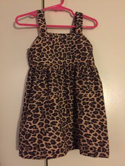 Toddler leopard print tank dress