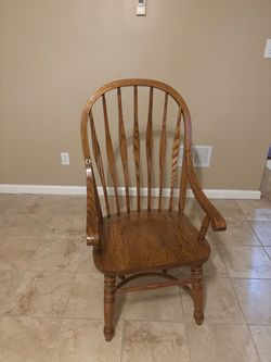 Oak desk and chair