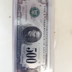1921 U.S. Bill 500 Note W/ .999 Silver Coat