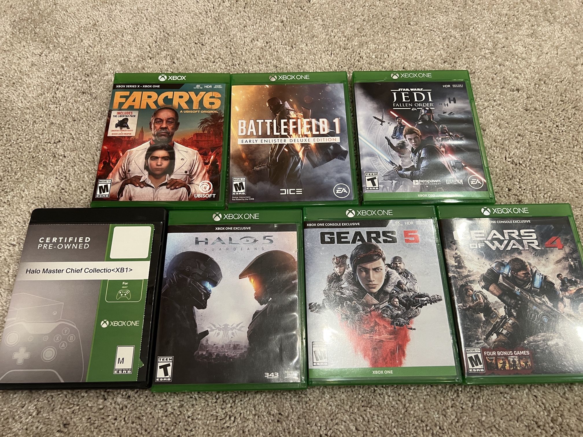 Xbox One Games ($10 ea or $50 for all)