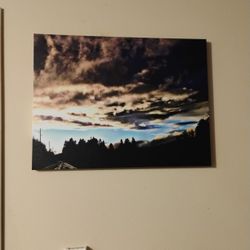 Canvas Print Of Clouds In Washington 