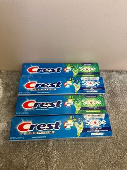 Crest Plus Scope Toothpaste Bundle of 4 Brabd new