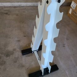 Dumbell Rack 5 Tier, Holds 10 Dumbells.   White. New