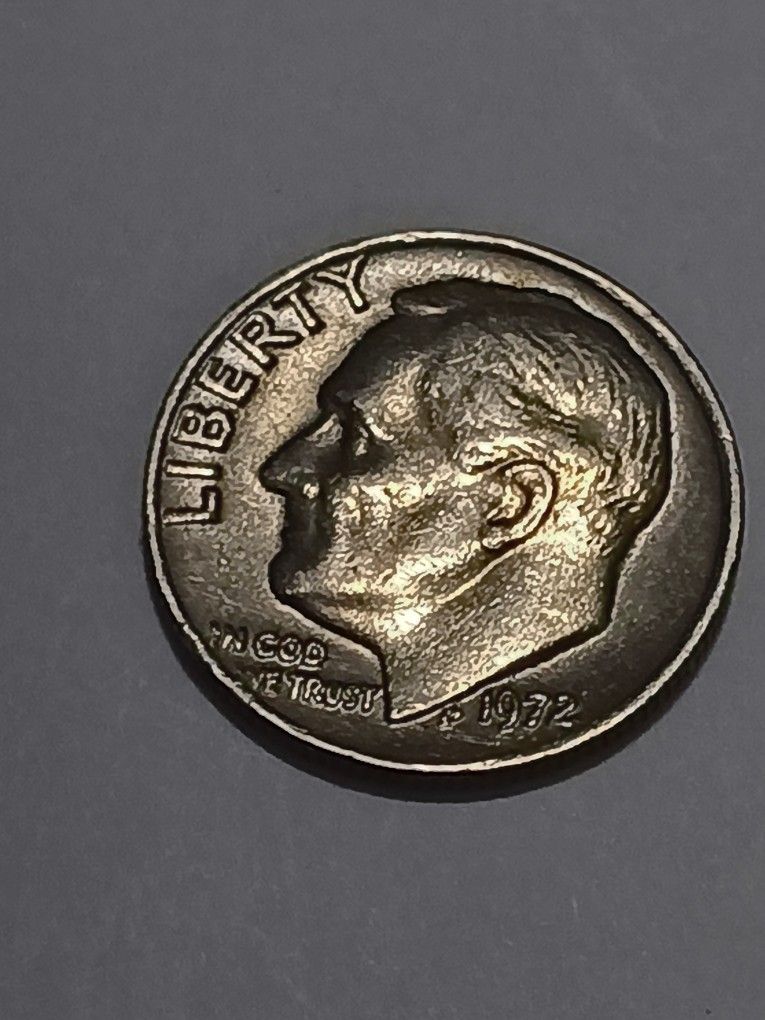 This One Is A Treasury Piece It's A (1972)No Mint Mark Roosevelt Dimes Worth Lots Of Money 💰 🤑 💸 
