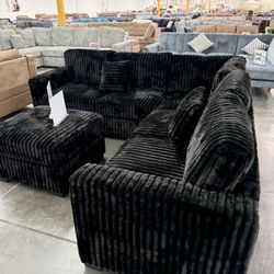 New Black Sectional 