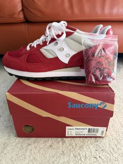 saucony shadow original red size 9 new