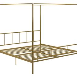 Like new Gold Queen Size bed frame