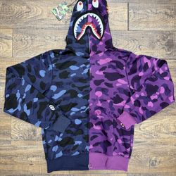Blue & Purple Bape Hoodie