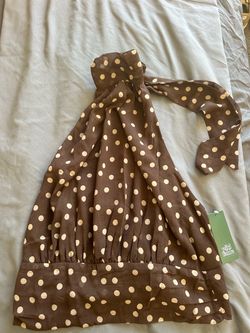 Wild Fable Brown Polka Dot Dress