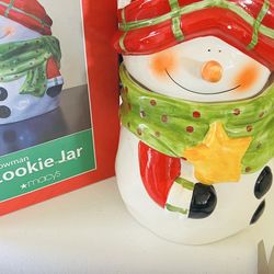 Snowman cookie jar
