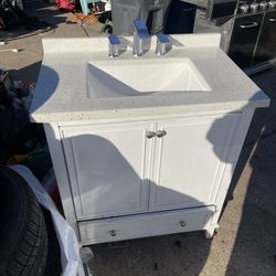 Vanity With Marble Too