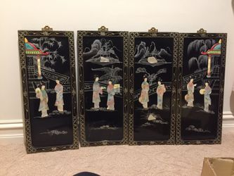 Brand New 4 piece Japanese wall picture
