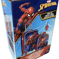 Marvel Spiderman Kid’s Licensed 2 Piece Luggage Set Item 1872161 New In Seal Box