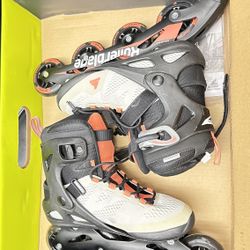 Rollerblades With Protection Equipment 