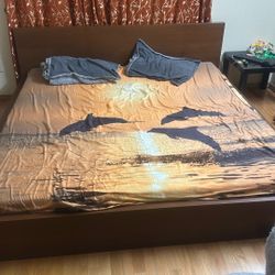 ikea king size platform bed with slates