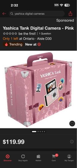 Yashica Tank Compact Digital Camera Pink