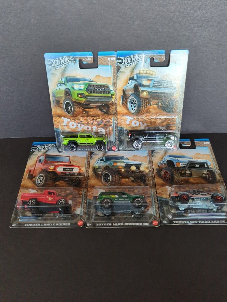 Hot Wheels Exclusive Silver Series Toyota Set Of 5 Trucks-$40 For The Set