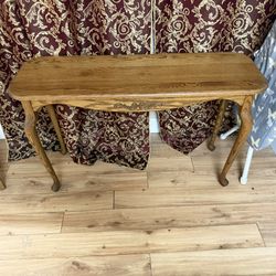 Oak Sofa Console Entry Way Table 