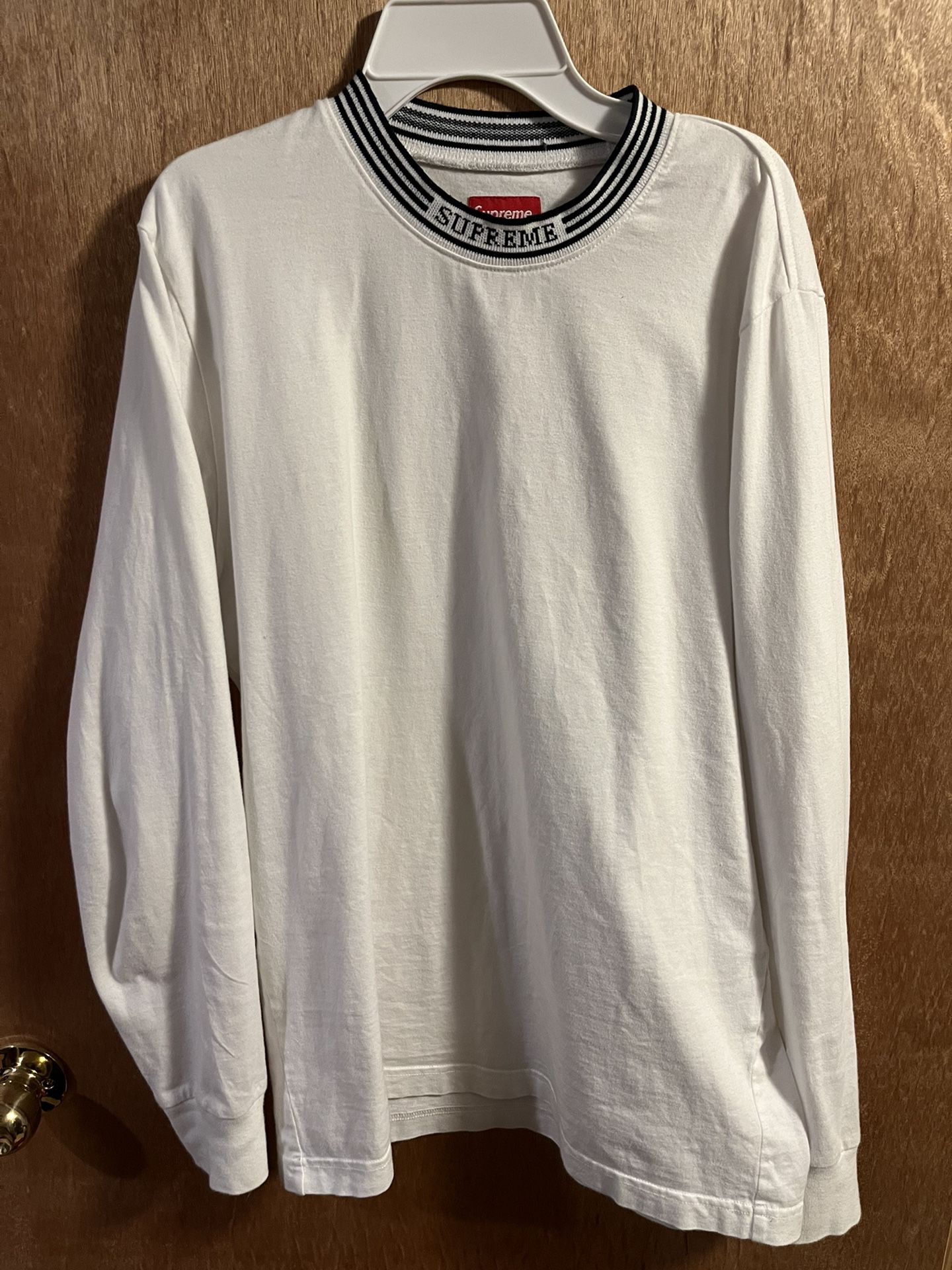 Supreme White Long Sleeve Shirt